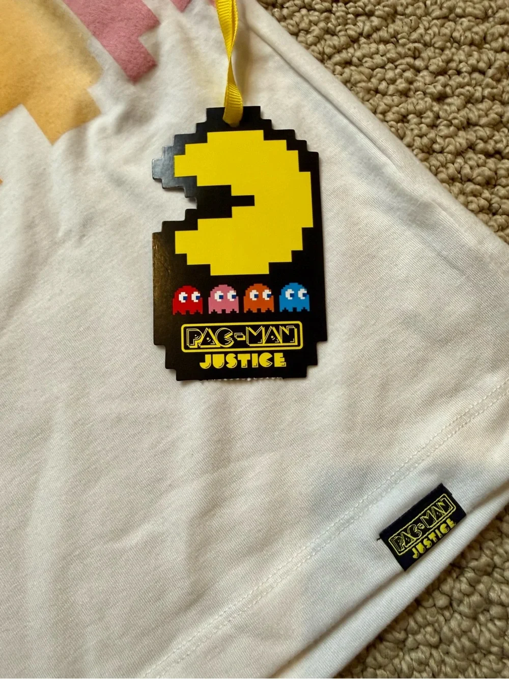 *NWT* Justice Girls’ Pac-Man Cropped Graphic Tee, Size L(12/14)
